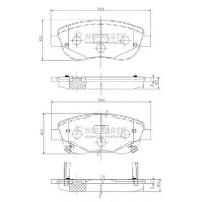 Тормозные колодки NIPPARTS N3602135