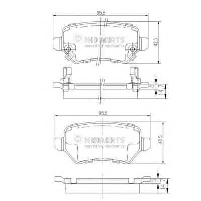 Тормозные колодки NIPPARTS N3610310