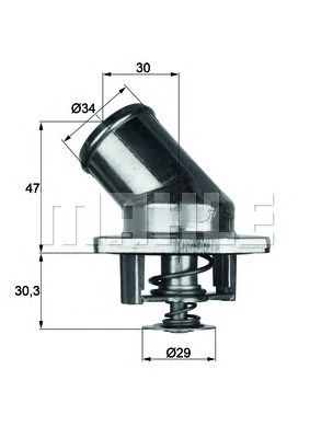 Термостат MAHLE ORIGINAL TI 3 87
