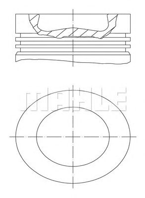 Поршень MAHLE ORIGINAL 003 16 00