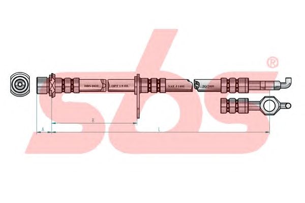 Тормозной шланг sbs 13308545162