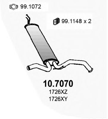 Глушитель ASSO 10.7070