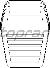 Накладка педали тормоза TOPRAN 302 747