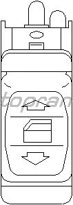 Кнопка стеклоподъемника TOPRAN 401 518