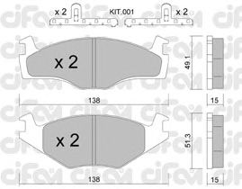 Тормозные колодки CIFAM 822-045-0K