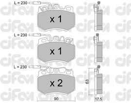 Тормозные колодки CIFAM 822-049-0