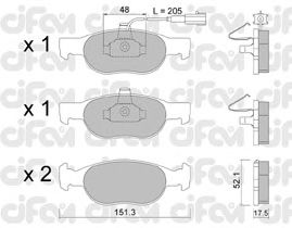 Тормозные колодки CIFAM 822-079-0