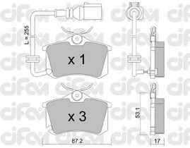 Тормозные колодки CIFAM 822-100-4