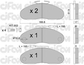 Тормозные колодки CIFAM 822-111-0