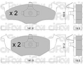 Тормозные колодки CIFAM 822-206-1