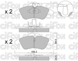 Тормозные колодки CIFAM 822-256-0