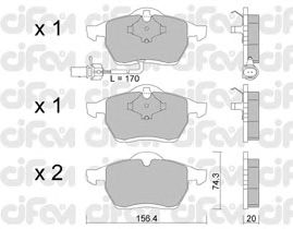 Тормозные колодки CIFAM 822-279-1