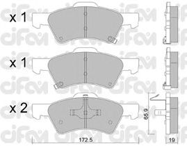 Тормозные колодки CIFAM 822-623-0