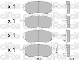 Тормозные колодки CIFAM 822-763-0