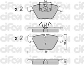 Тормозные колодки CIFAM 822-558-6
