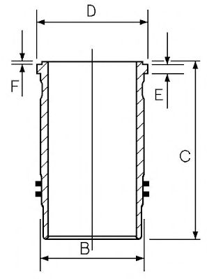 Гильза цилиндра GOETZE ENGINE 14-450250-00