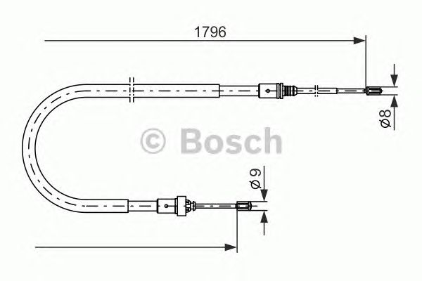 Трос ручника BOSCH 1 987 477 235