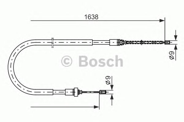 Трос ручника BOSCH 1 987 477 586