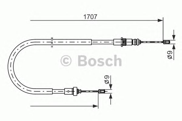 Трос ручника BOSCH 1 987 477 587