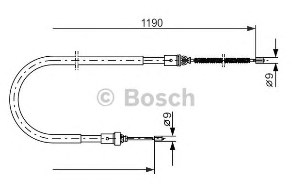 Трос ручника BOSCH 1 987 477 650