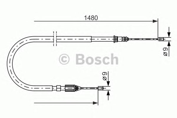 Трос ручника BOSCH 1 987 477 653