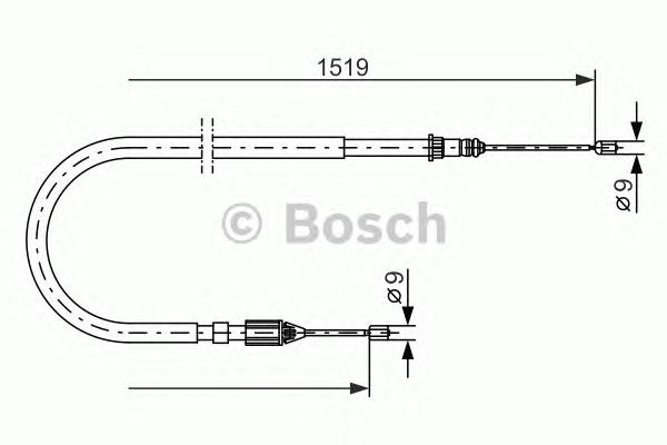 Трос ручника BOSCH 1 987 477 654