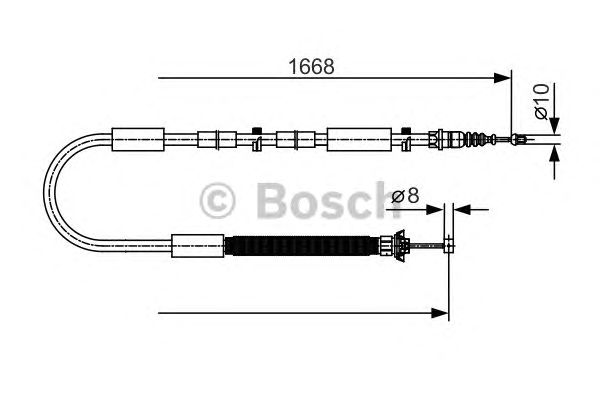 Трос ручника BOSCH 1 987 477 911