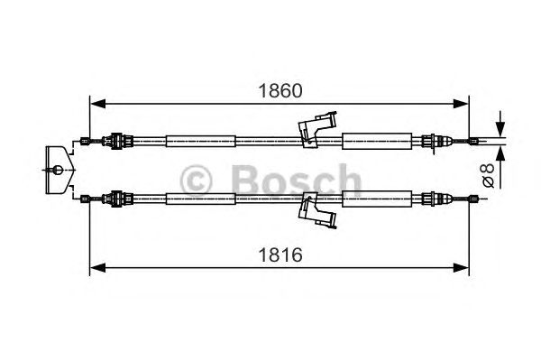 Трос ручника BOSCH 1 987 482 019