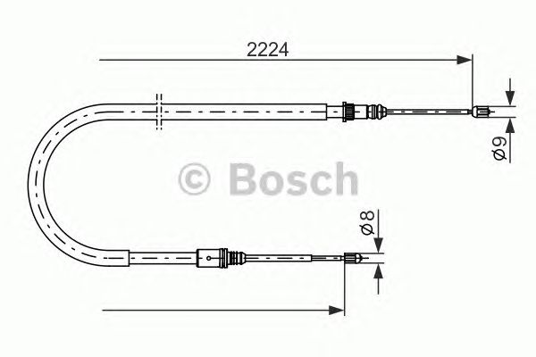 Трос ручника BOSCH 1 987 482 303