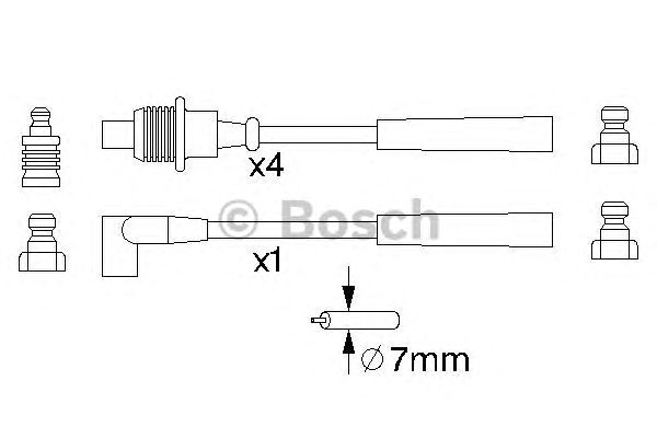 Комплект высоковольтных проводов BOSCH 0 986 356 715