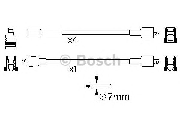Комплект высоковольтных проводов BOSCH 0 986 356 732