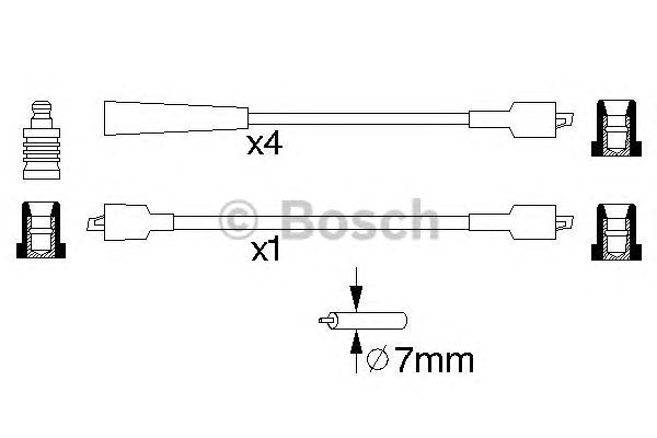 Комплект високовольтних проводів BOSCH 0 986 356 762