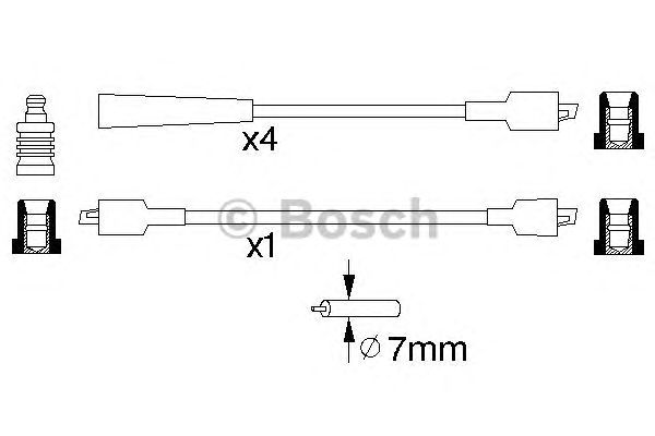 Комплект высоковольтных проводов BOSCH 0 986 356 785
