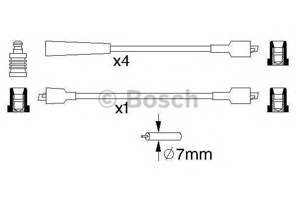 Комплект высоковольтных проводов BOSCH 0 986 356 855
