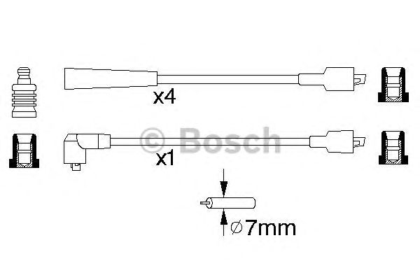Комплект высоковольтных проводов BOSCH 0 986 356 874