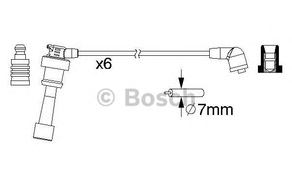 Комплект высоковольтных проводов BOSCH 0 986 357 218