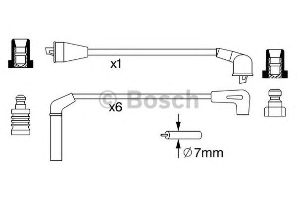 Комплект високовольтних проводів BOSCH 0 986 357 248