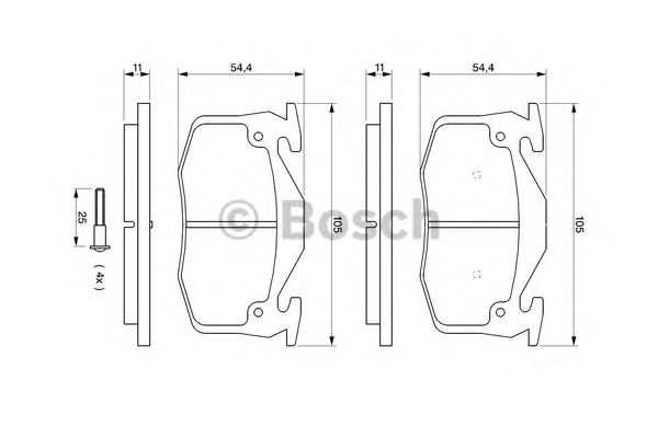 Тормозные колодки BOSCH 0 986 461 149