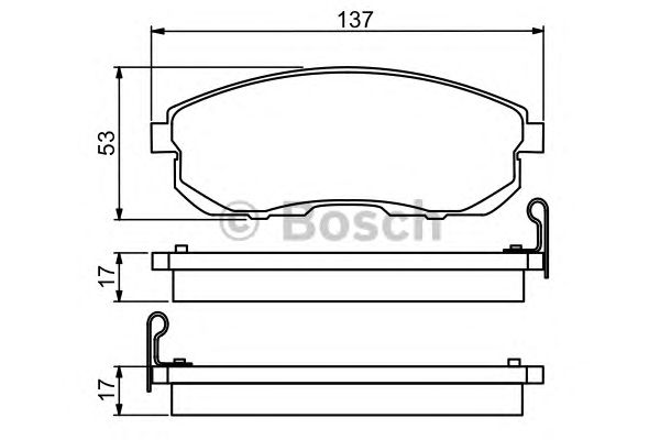 Тормозные колодки BOSCH 0 986 494 277