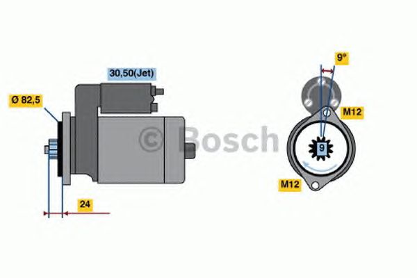 Стартер BOSCH 0 986 018 380