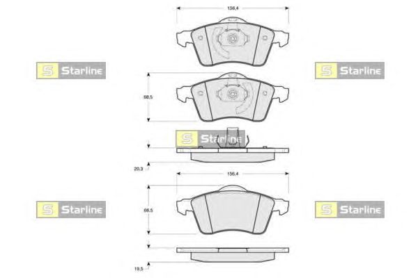 Тормозные колодки STARLINE BD S076