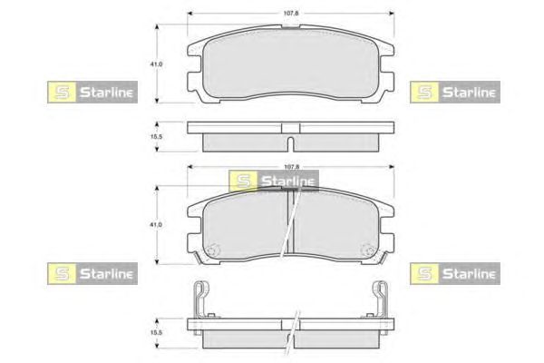 Тормозные колодки STARLINE BD S230