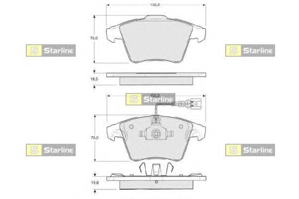 Тормозные колодки STARLINE BD S325