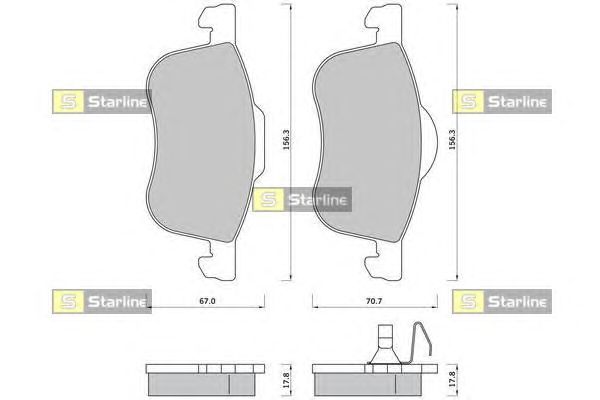 Тормозные колодки STARLINE BD S371