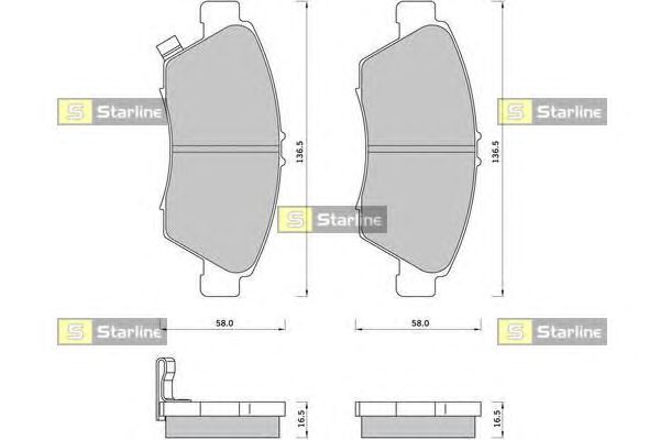 Тормозные колодки STARLINE BD S389