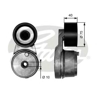 Натяжной ролик поликлинового ремня GATES T38540