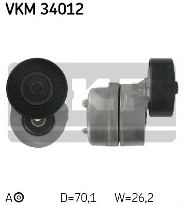 Натяжной ролик поликлинового ремня SKF VKM 34012