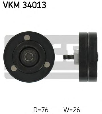 Направляющий / паразитный ролик поликлинового ремня SKF VKM 34013