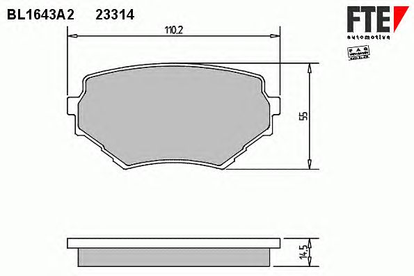 Тормозные колодки FTE BL1643A2