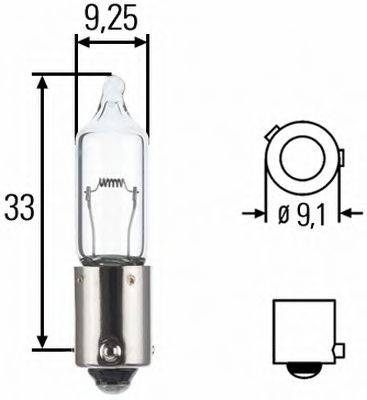 Лампа накаливания HELLA 8GH 008 417-001 (фонарь указателя поворота, задняя противотуманная фара, фара заднего хода)